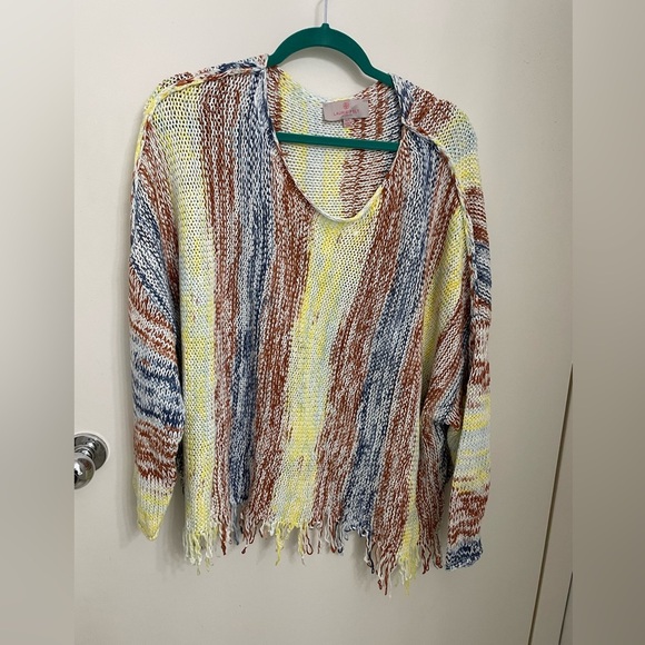 Laurie Felt Baja sweater with fringe - Picture 1 of 7